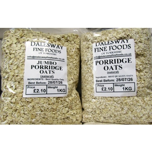 1 x Jumbo Oats & 1 x Porridge Oats In 1k Bags