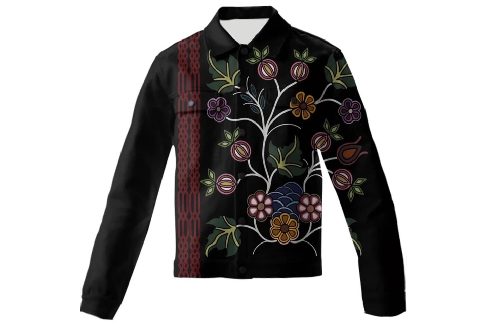Otter track floral work jacket