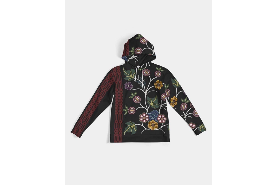 Otter tracks/floral hoodie