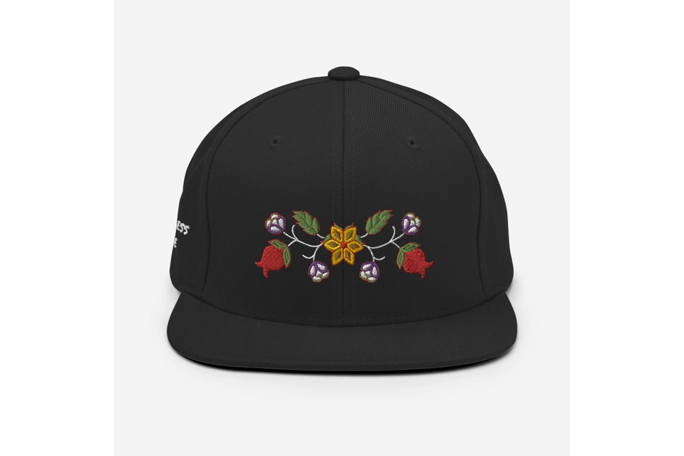 Ojibwe floral embroidered SnapBack