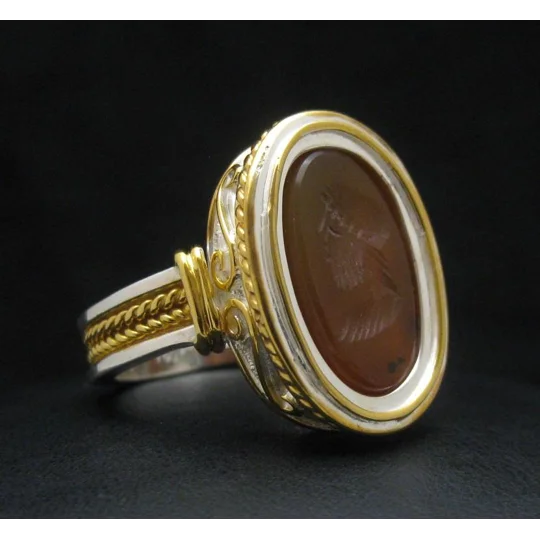 Antique Signet Ring - Homer Carnelian