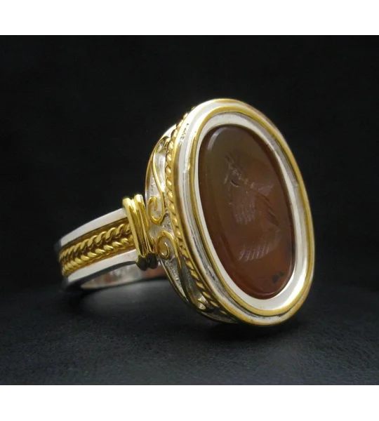 Antique Signet Ring - Homer Carnelian