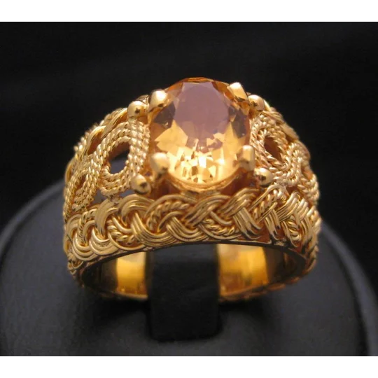 Gold Filigree Ring / Citrine