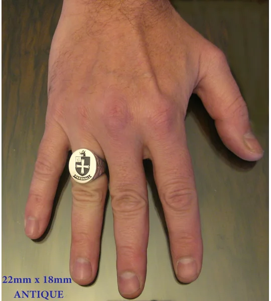Custom Made Family Crest Antique Signet Ring