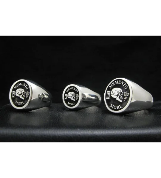 Memento Mori Silver Ring