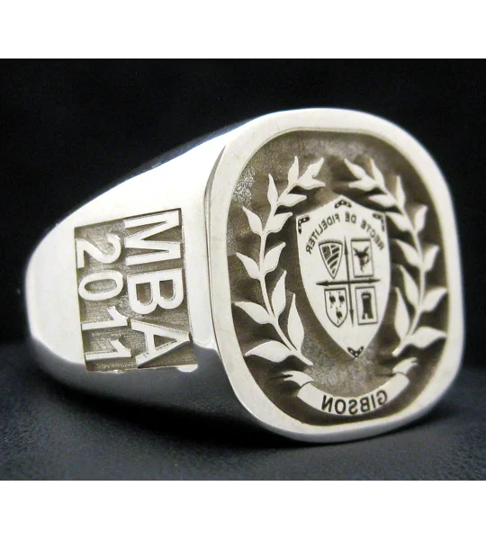 Custom Made Family Crest Cushion Ring