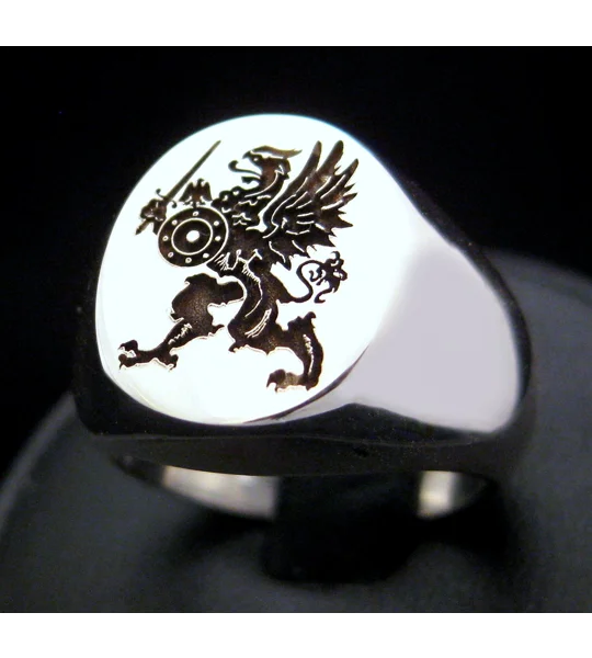Griffin Warrior Signet Ring