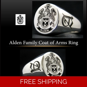 Alden Coat of Arms Ring
