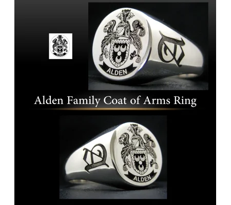 Alden Coat of Arms Ring