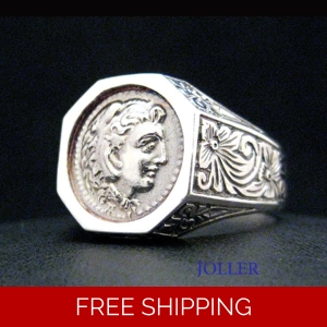 Alexander the Great as Hercules Octagon Ring