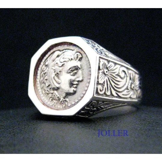 Alexander the Great as Hercules Octagon Ring