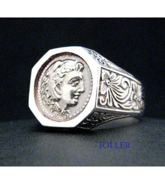 Alexander the Great as Hercules Octagon Ring