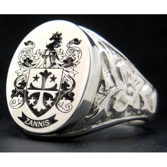 Custom Engraved Family Crest Ring