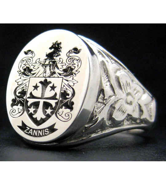 Custom Engraved Family Crest Ring