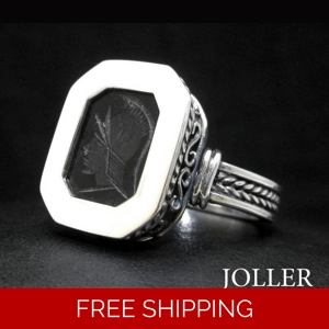Roman Warrior Signet Ring - Onyx