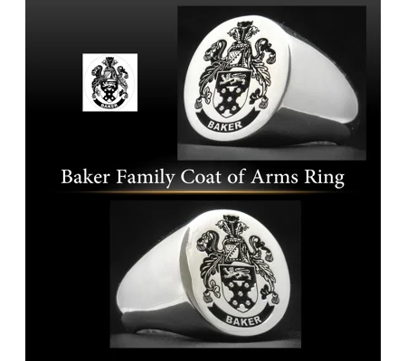Baker Coat of Arms Ring