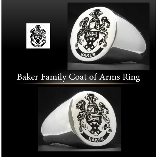 Baker Coat of Arms Ring