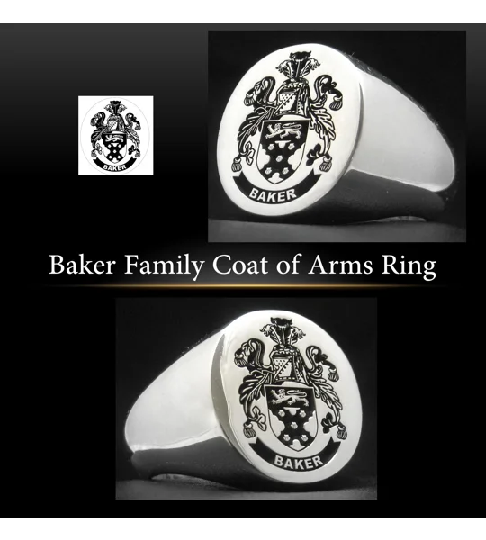 Baker Coat of Arms Ring