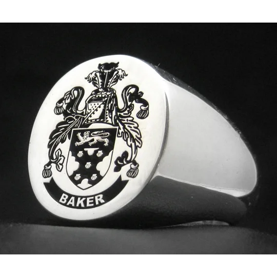 Baker Coat of Arms Ring