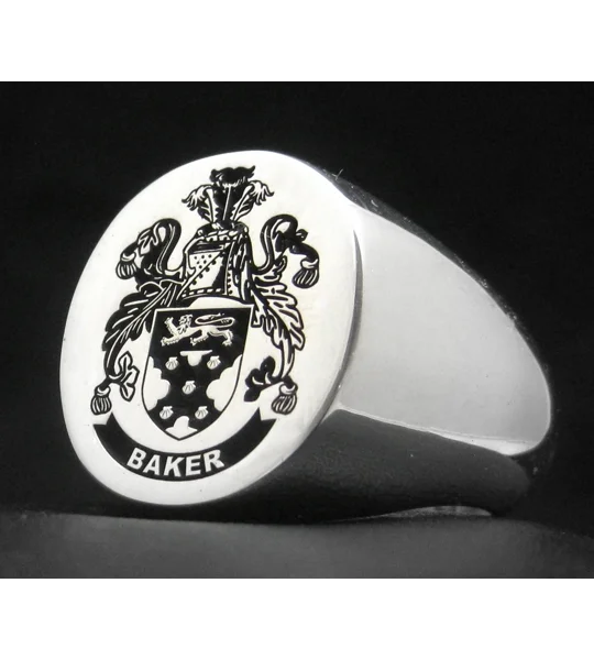 Baker Coat of Arms Ring