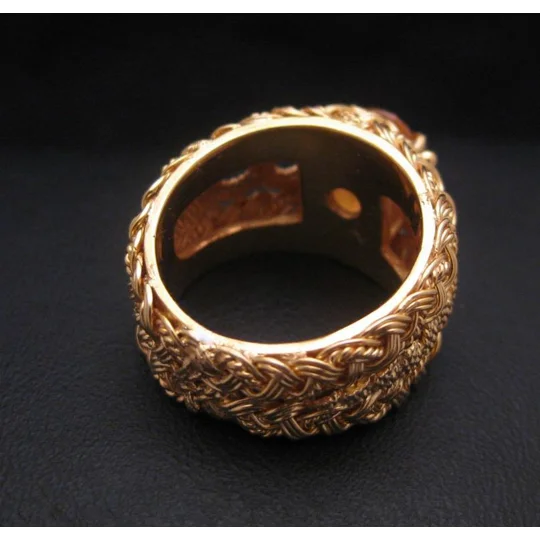 Gold Filigree Ring / Citrine