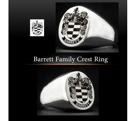 Barrett Family Crest Ring