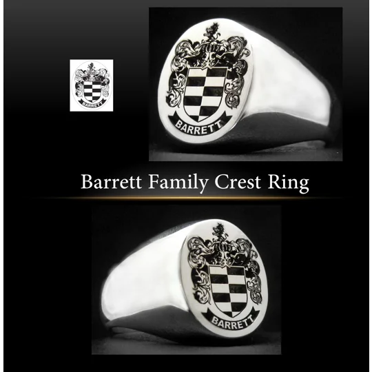 Barrett Family Crest Ring