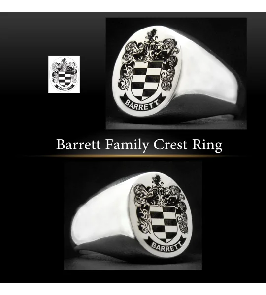 Barrett Family Crest Ring