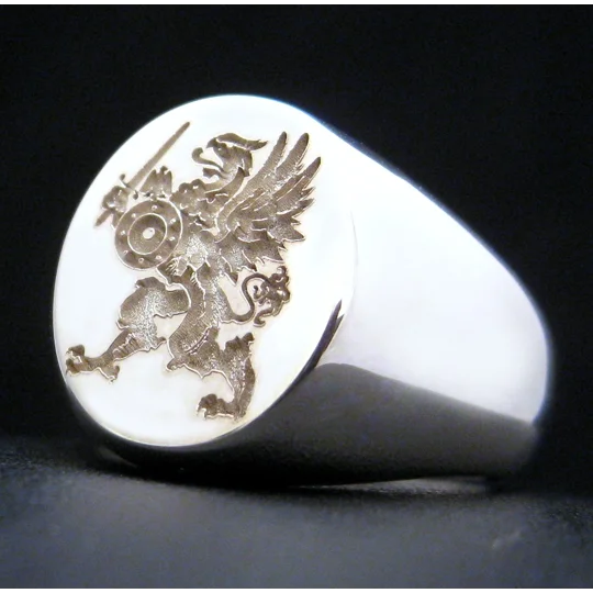 Griffin Warrior Signet Ring