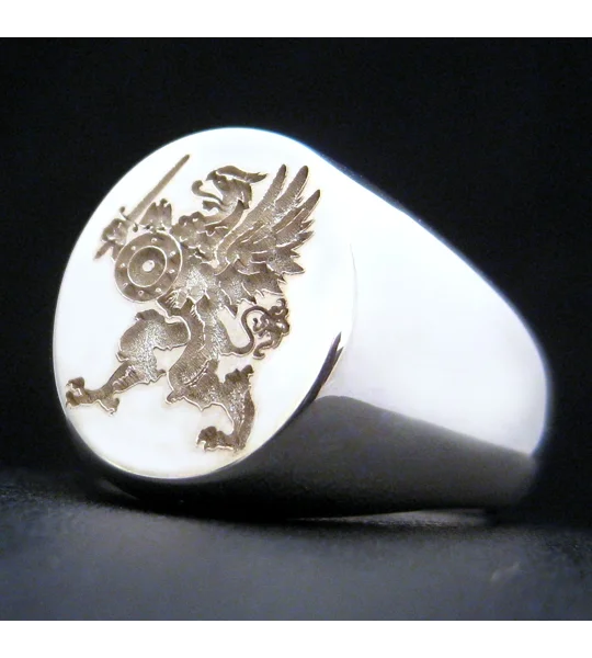 Griffin Warrior Signet Ring
