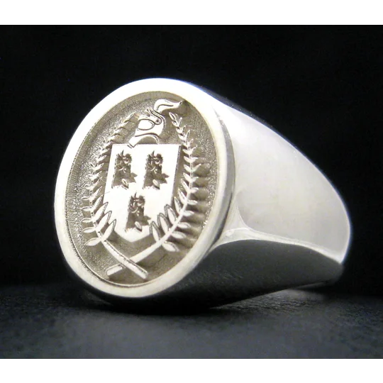 Custom Platinum Signet Rings