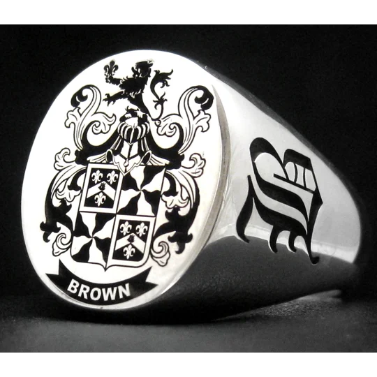 Brown Family Coat of Arms Ring