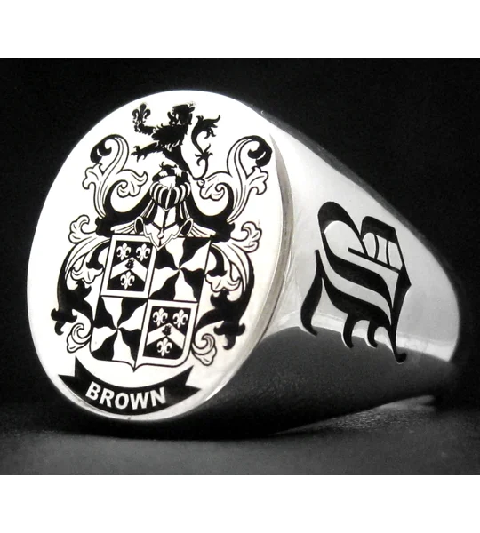 Brown Family Coat of Arms Ring
