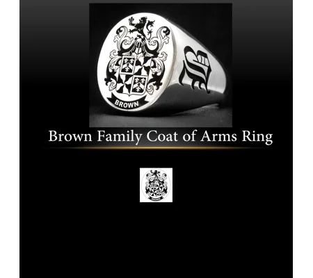 Brown Family Coat of Arms Ring