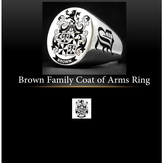 Brown Family Coat of Arms Ring