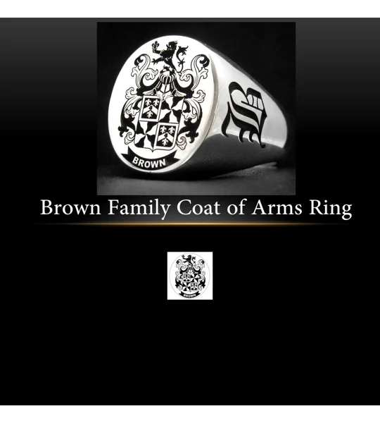 Brown Family Coat of Arms Ring