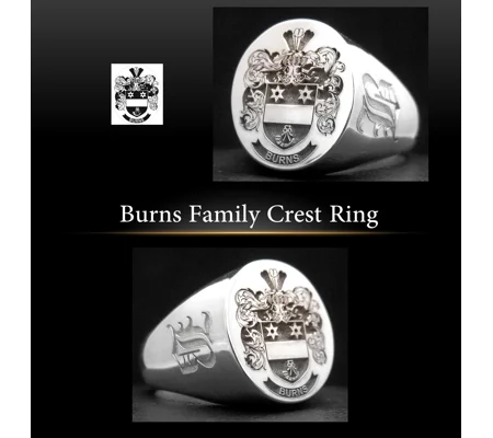 Burns Family Crest Ring