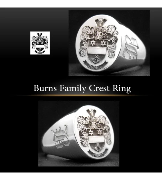 Burns Family Crest Ring