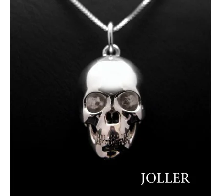 Silver Skull Pendant Platinum