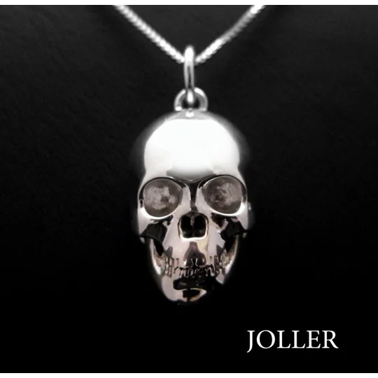Silver Skull Pendant Platinum