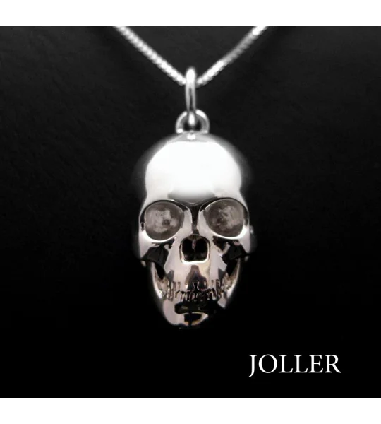 Silver Skull Pendant Platinum