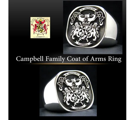 Campbell Coat of Arms Ring
