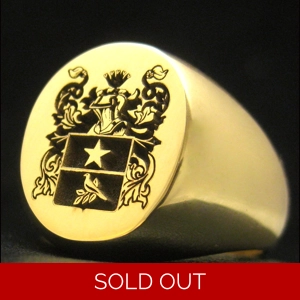 Mens Gold Signet Ring