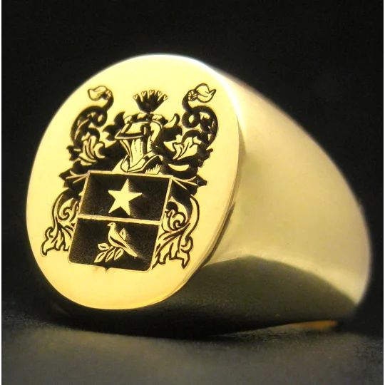 Mens Gold Signet Ring