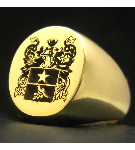 Mens Gold Signet Ring