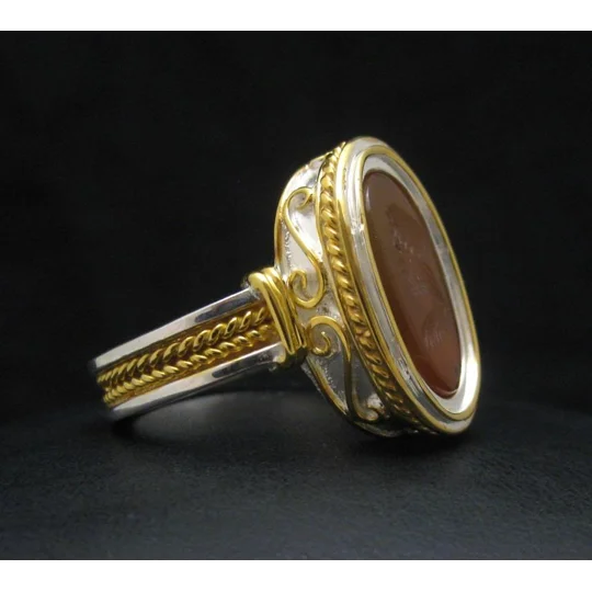 Antique Signet Ring - Homer Carnelian