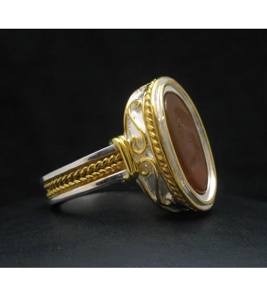 Antique Signet Ring - Homer Carnelian