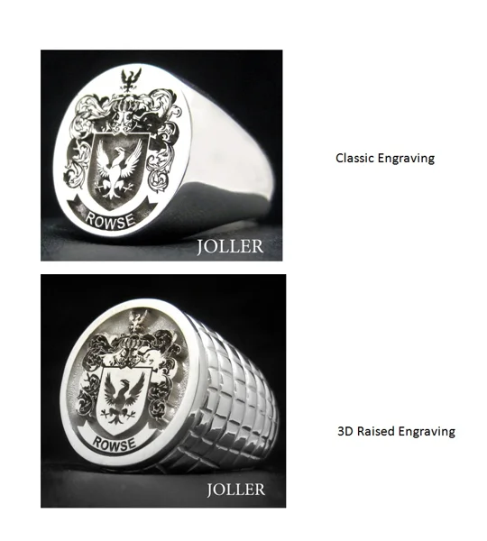 Classic vs Raised Engraved Rings