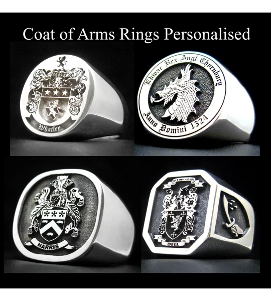 custom-engraved family crest rings