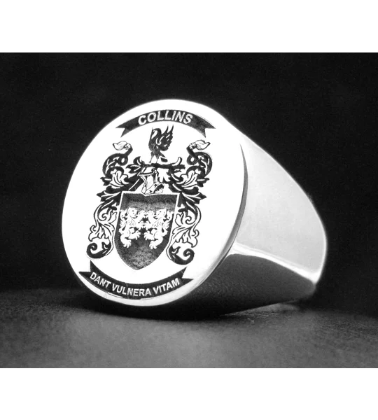 Collins Family Coat of Arms Ring